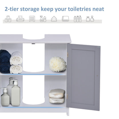 Pedestal Sink Storage Cabinet, Vanity Base Cabinet, Under Sink Bathroom Cabinet with U-shape Cut-Out and Adjustable Internal Shelf