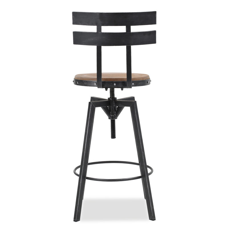 [Ship to Canada Only] Metal Chair with Wooden Seat