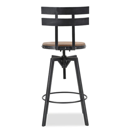 [Ship to Canada Only] Metal Chair with Wooden Seat