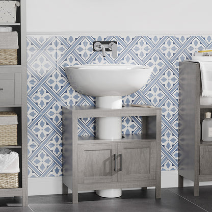Bathroom Vanity with 2 Doors and Open Shelf