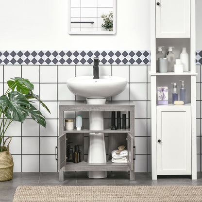 Bathroom Vanity with 2 Doors and Open Shelf