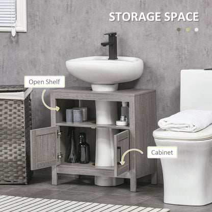 Bathroom Vanity with 2 Doors and Open Shelf