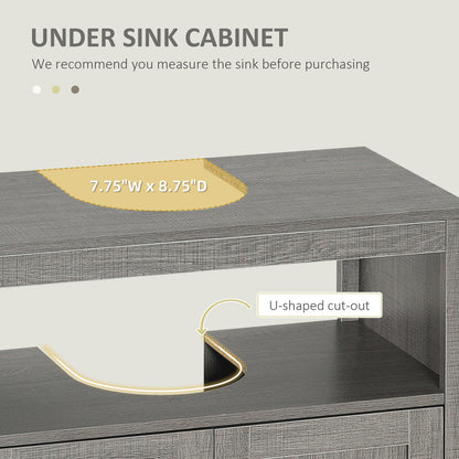 Bathroom Vanity with 2 Doors and Open Shelf
