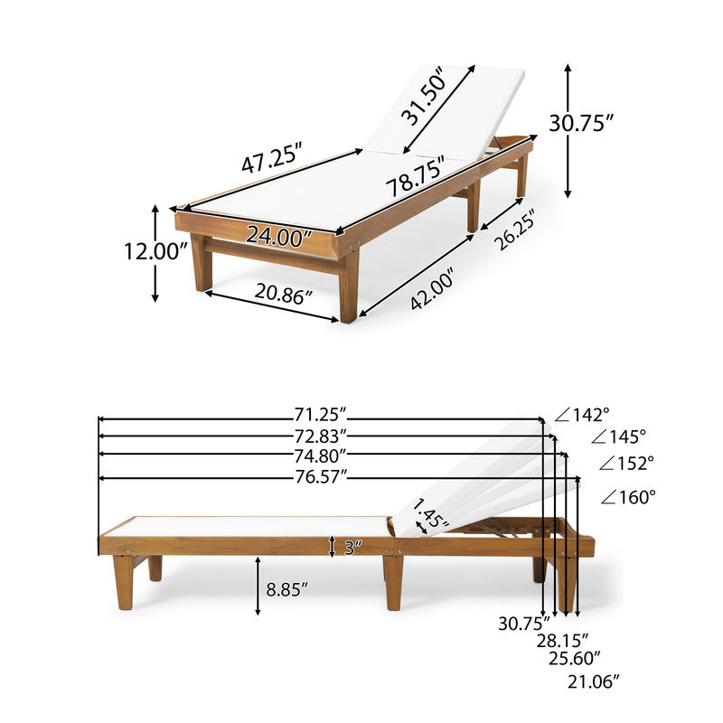 Sumland Chaise Lounge - White Mesh