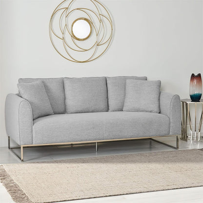 [Ship to Canada Only] Stylish and Comfortable Gray Fabric 2-Seater Sofa