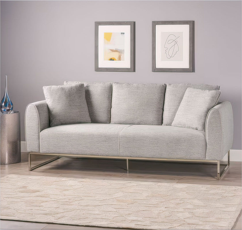 [Ship to Canada Only] Stylish and Comfortable Gray Fabric 2-Seater Sofa