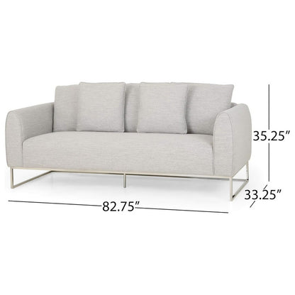 [Ship to Canada Only] Stylish and Comfortable Gray Fabric 2-Seater Sofa