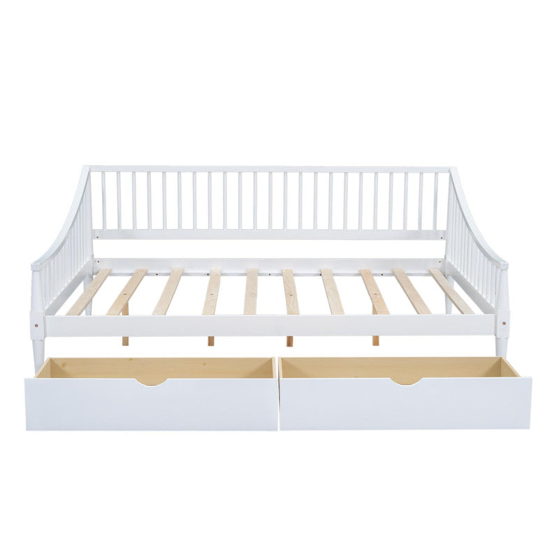 Full Size Daybed with Two Storage Drawers and Support Legs