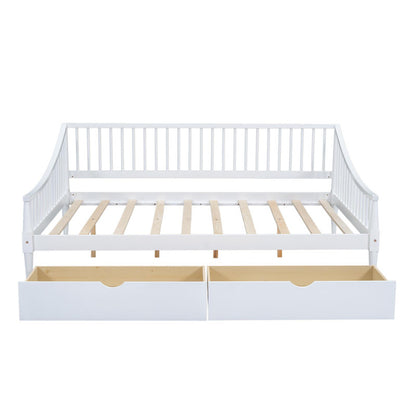 Full Size Daybed with Two Storage Drawers and Support Legs