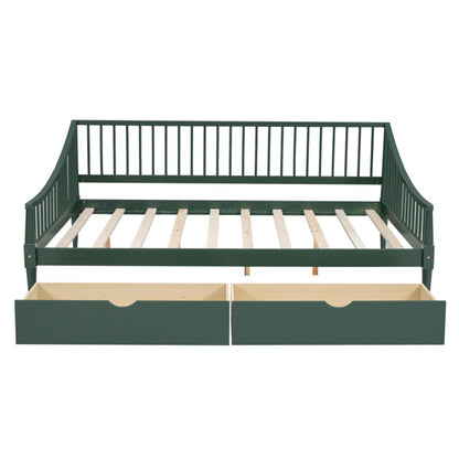 Full Size Daybed with Two Storage Drawers and Support Legs