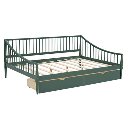 Full Size Daybed with Two Storage Drawers and Support Legs