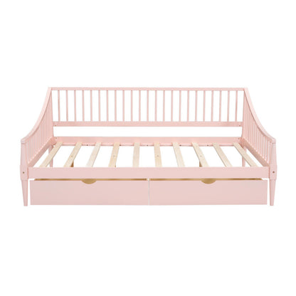 Full Size Daybed with Two Storage Drawers and Support Legs