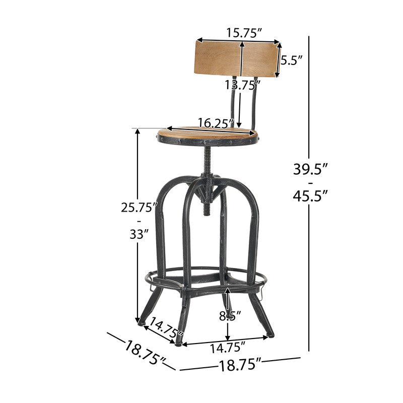 [Ship to Canada Only] Barstool with Fir Wood