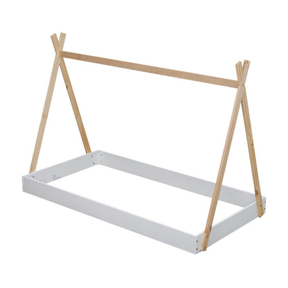 Twin Size Tent Floor Bed with Triangle Structure