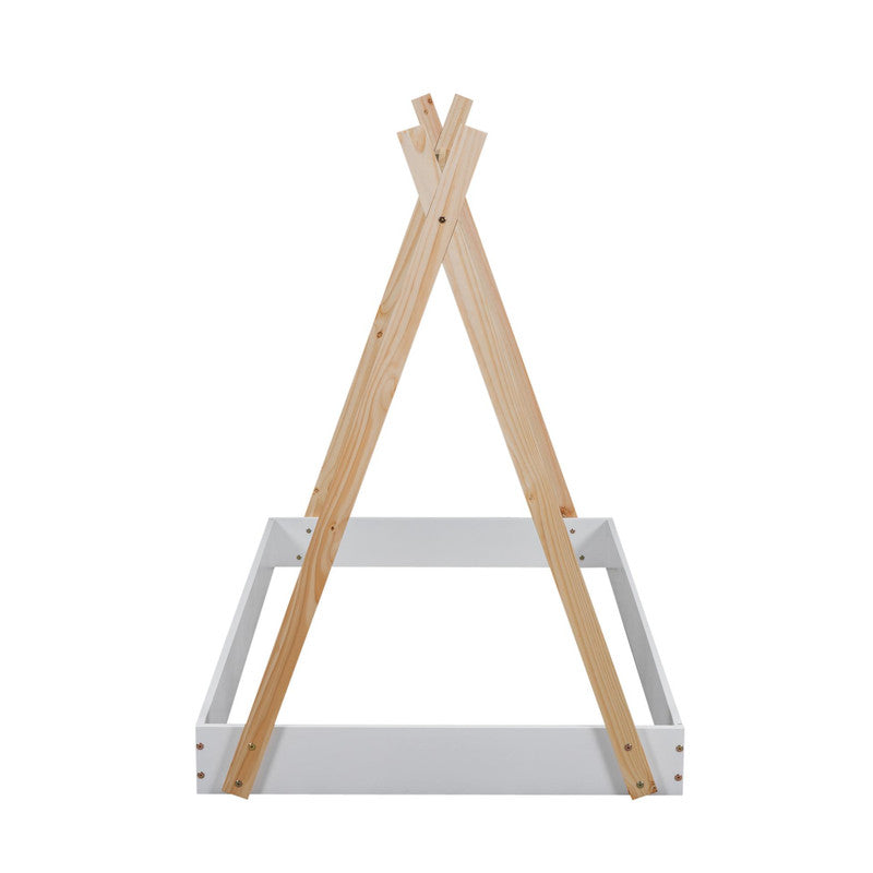 Twin Size Tent Floor Bed with Triangle Structure