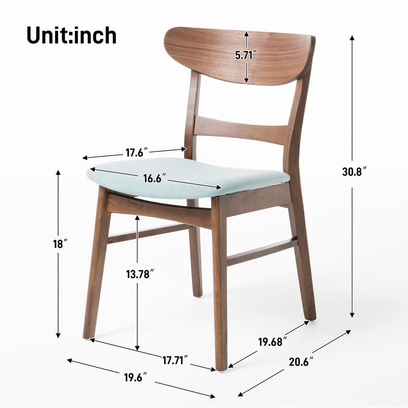 [Ship to Canada Only] 2 Pieces Solid Wood Dining Chairs