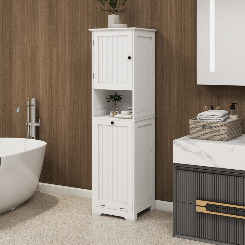 One-Compartment One-Door Tilt-Out Laundry Sorter Cabinet