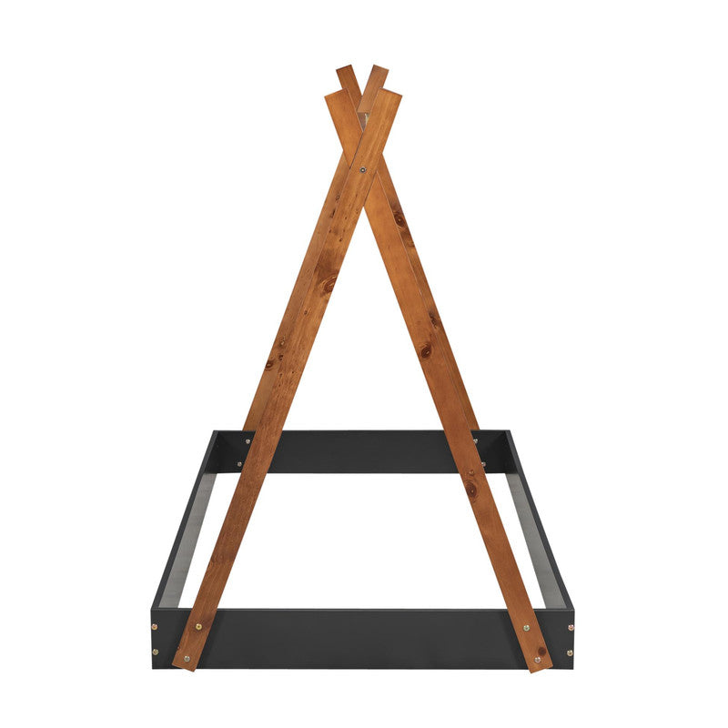 Twin Size Tent Floor Bed with Triangle Structure