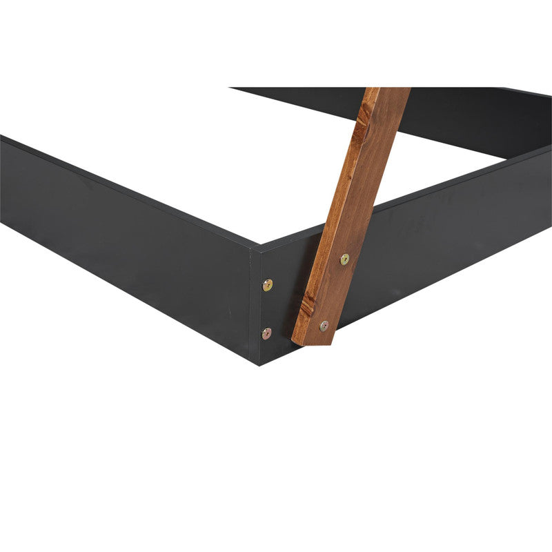 Twin Size Tent Floor Bed with Triangle Structure