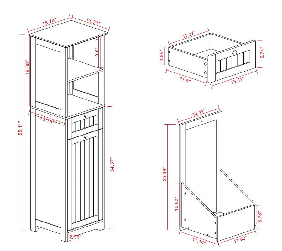 Tilt-Out Laundry Sorter Cabinet