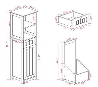 Tilt-Out Laundry Sorter Cabinet