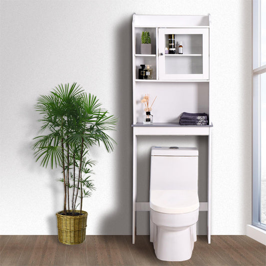 Modern Over The Toilet Space Saver Organization Wood Storage Cabinet