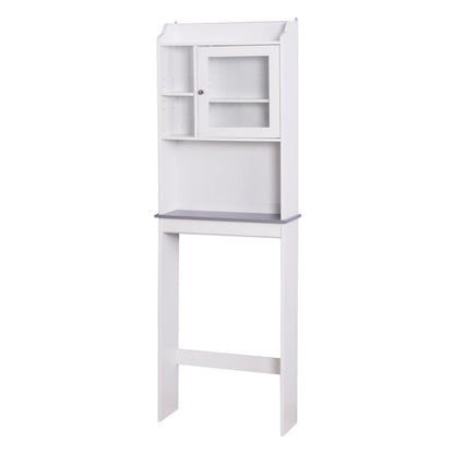 Modern Over The Toilet Space Saver Organization Wood Storage Cabinet