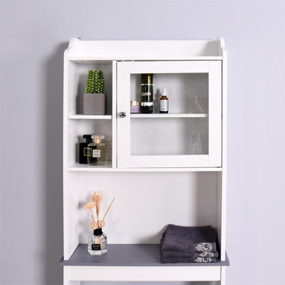 Modern Over The Toilet Space Saver Organization Wood Storage Cabinet