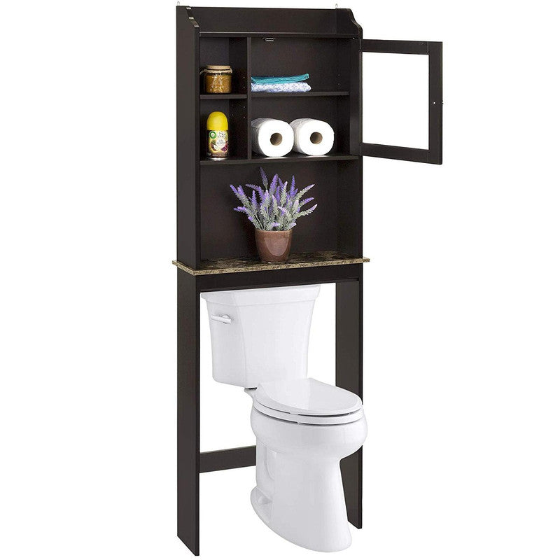 Modern Over The Toilet Space Saver Organization Wood Storage Cabinet