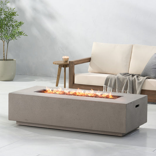 [Ship to Canada Only] 50000 BTU Rectangle Mgo Fire Table Tank Outside