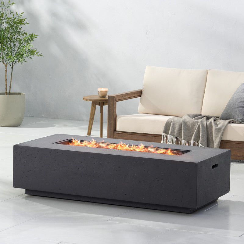[Ship to Canada Only] 50000 BTU Rectangle Mgo Fire Table Tank Outside