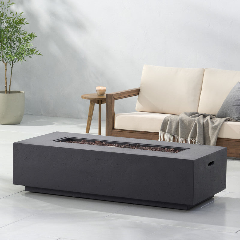 [Ship to Canada Only] 50000 BTU Rectangle Mgo Fire Table Tank Outside