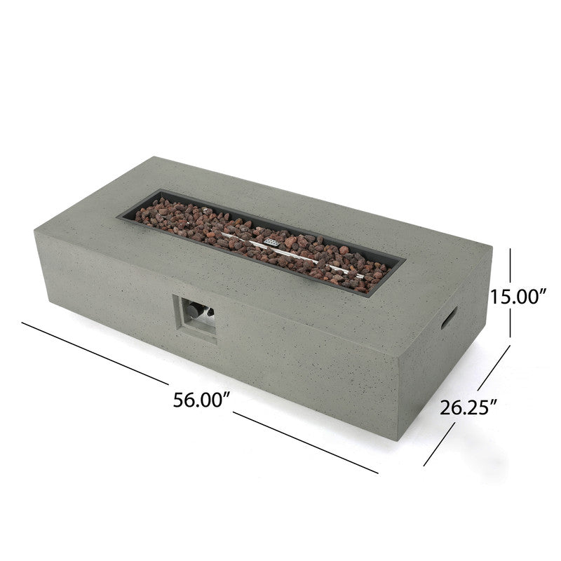 [Ship to Canada Only] 50000 BTU Rectangle Mgo Fire Table Tank Outside