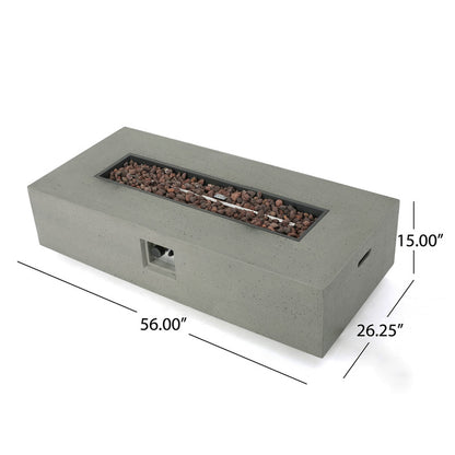 [Ship to Canada Only] 50000 BTU Rectangle Mgo Fire Table Tank Outside