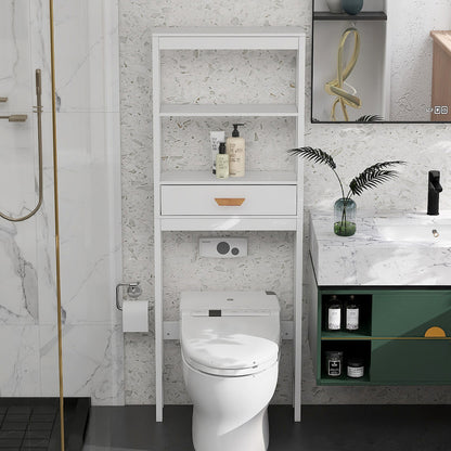 Storage Cabinet with 1 Drawer and 2 Shelves Space Saver Bathroom Rack