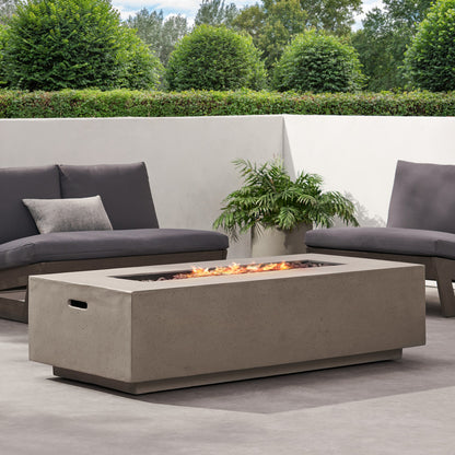 [Ship to Canada Only] 50000 BTU Rectangle Mgo Fire Table Tank Outside