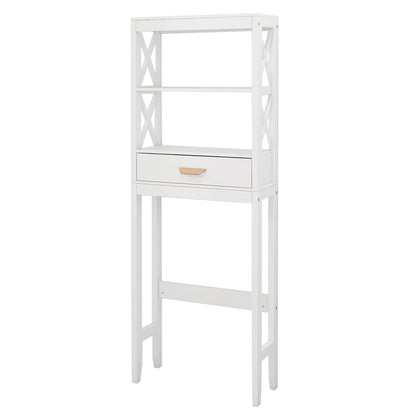 Storage Cabinet with 1 Drawer and 2 Shelves Space Saver Bathroom Rack