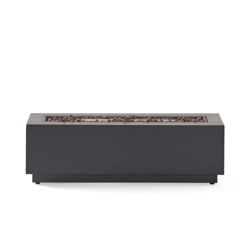 [Ship to Canada only] 50000 BTU Outdoor Rectangle Iron Propane Fire Pit Table with Tank Holder