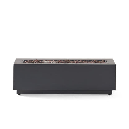 [Ship to Canada only] 50000 BTU Outdoor Rectangle Iron Propane Fire Pit Table with Tank Holder