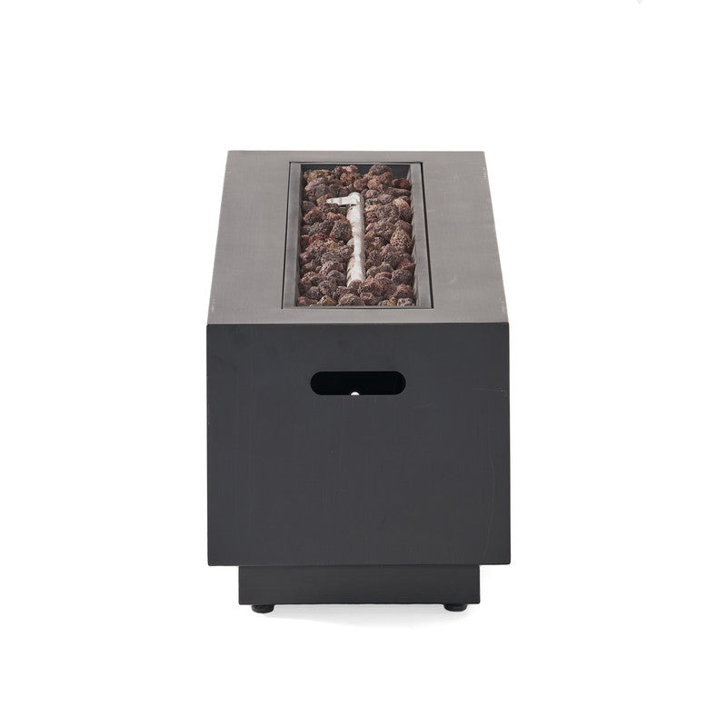 [Ship to Canada only] 50000 BTU Outdoor Rectangle Iron Propane Fire Pit Table with Tank Holder