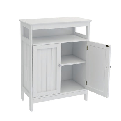 Bathroom Standing Storage Cabinet with Double Shutter Doors