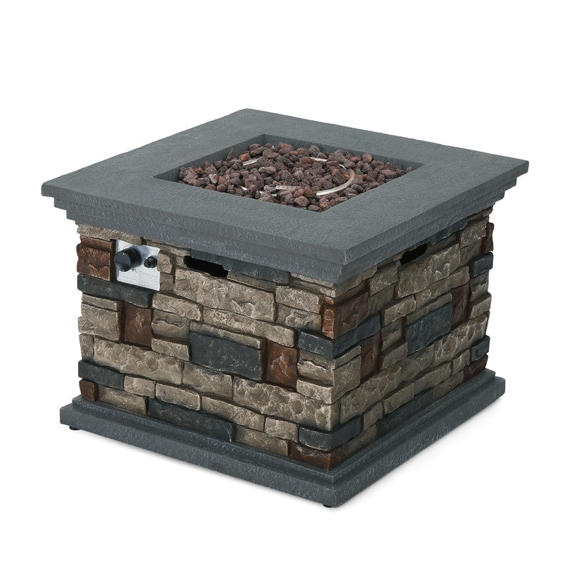 [Ship to Canada Only] 32'' Stone Square Mgo Fire Pit - 40000 BTU