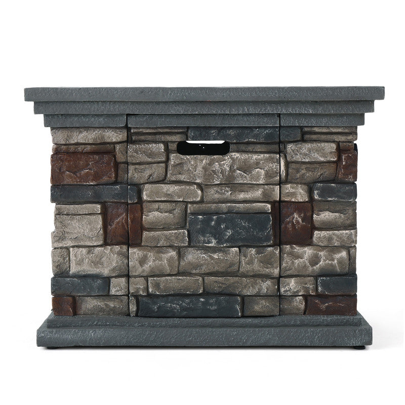 [Ship to Canada Only] 32'' Stone Square Mgo Fire Pit - 40000 BTU