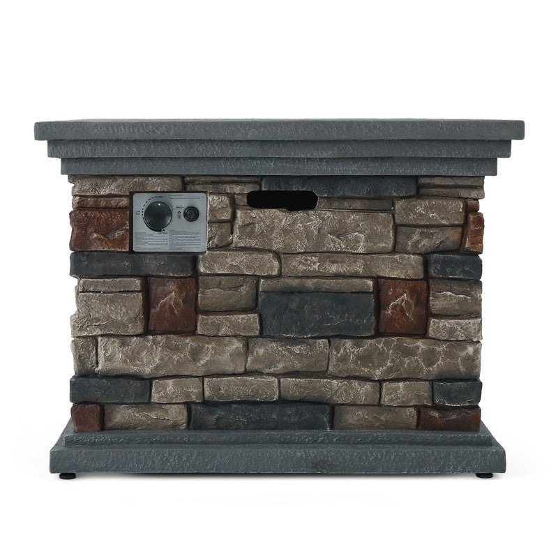 [Ship to Canada Only] 32'' Stone Square Mgo Fire Pit - 40000 BTU