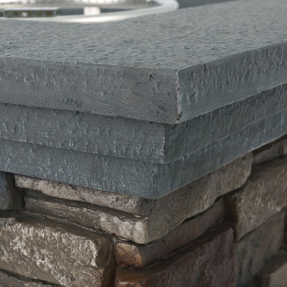 [Ship to Canada Only] 32'' Stone Square Mgo Fire Pit - 40000 BTU