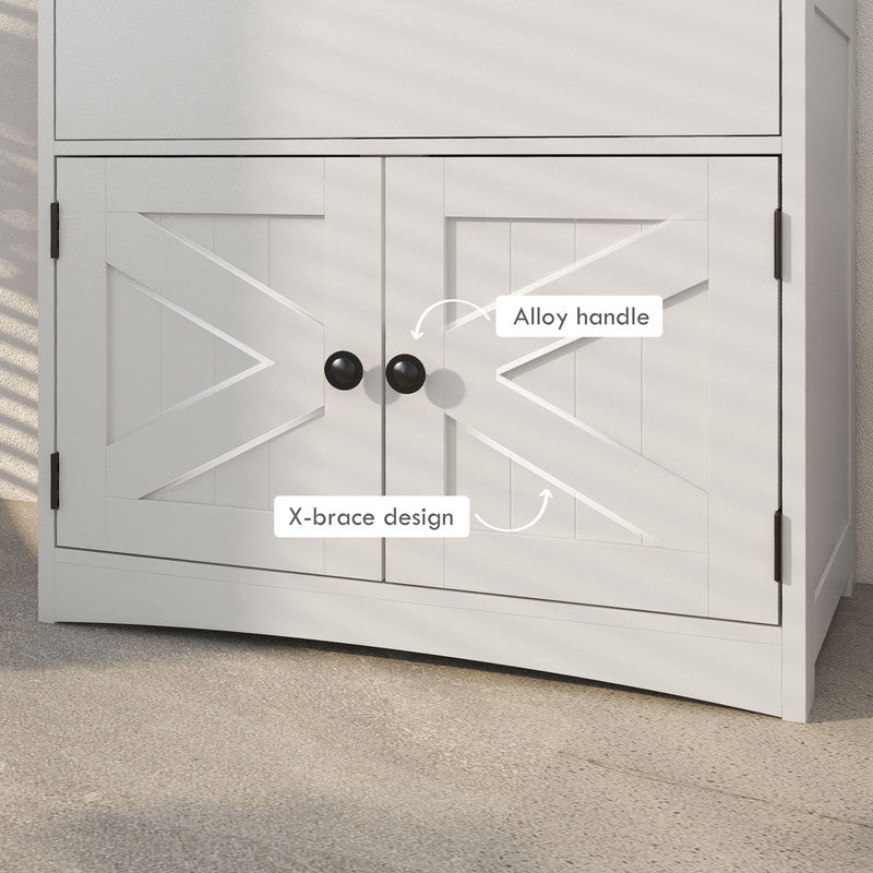 Bathroom Floor Cabinet, Bathroom Storage Cabinet with Doors and Drawer