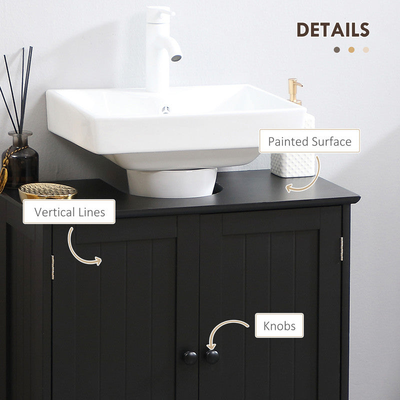 Bathroom Washbasin Cabinet with 2 Doors and Shelf, Pedestal Sink Bathroom Vanity Cabinet