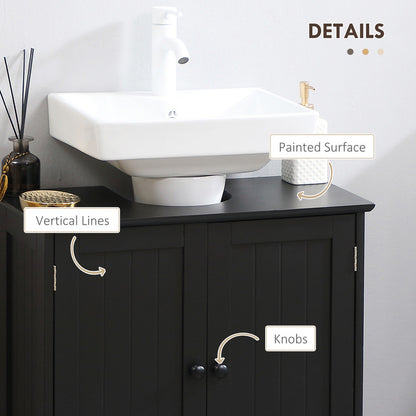 Bathroom Washbasin Cabinet with 2 Doors and Shelf, Pedestal Sink Bathroom Vanity Cabinet