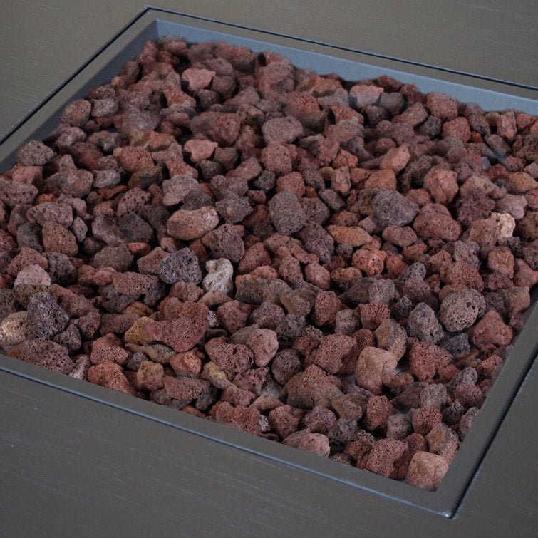 [Ship to Canada only] Outdoor Patio Propane Fire Pit Square Iron Gas-burning Fire Pit - 50000 BTU