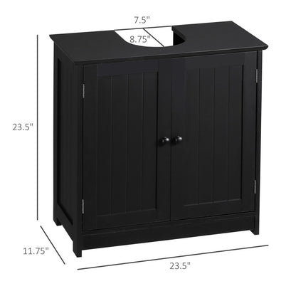 Bathroom Washbasin Cabinet with 2 Doors and Shelf, Pedestal Sink Bathroom Vanity Cabinet